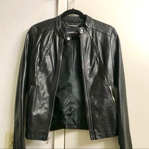 Express Black faux leather jacket